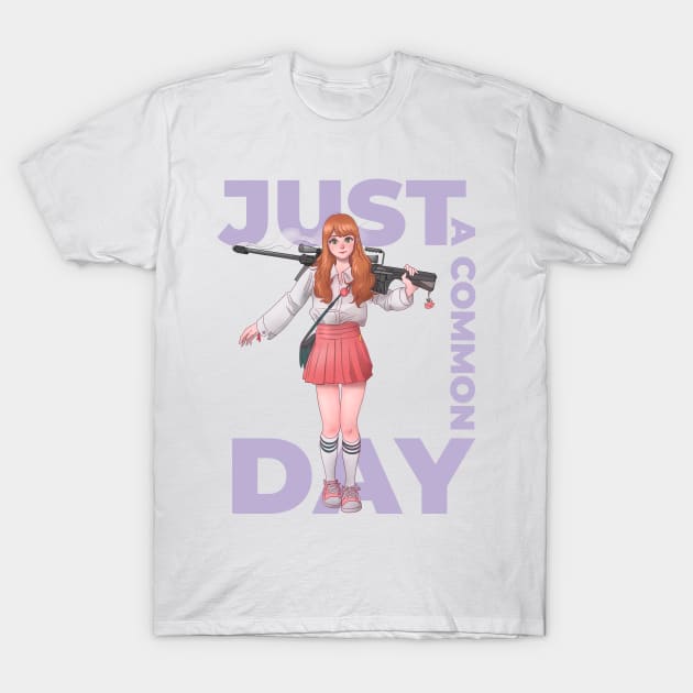 Just a Common Day - Anime Girl T-Shirt by JettDes
